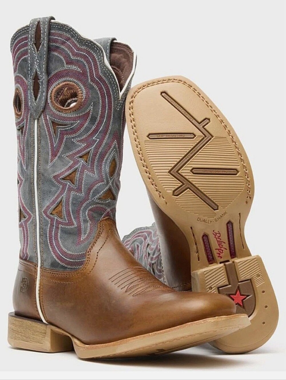 Durango "Lady Rebel Pro" Cowboy Western Boot Brown Leather | Women's Size 9